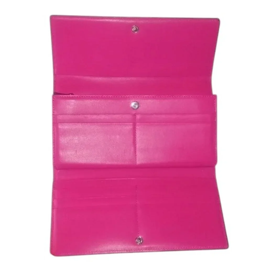 MCM | Black and Pink | Long Wallet | Large Tri-fold | Leather  | EUC